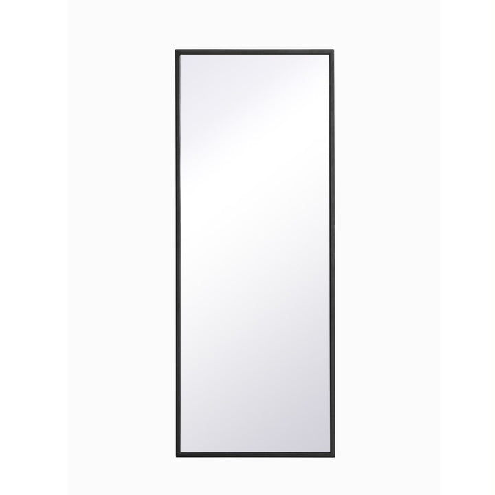 Metal Frame Rectangle Mirror 14 Inch In Black by Elegant Decor