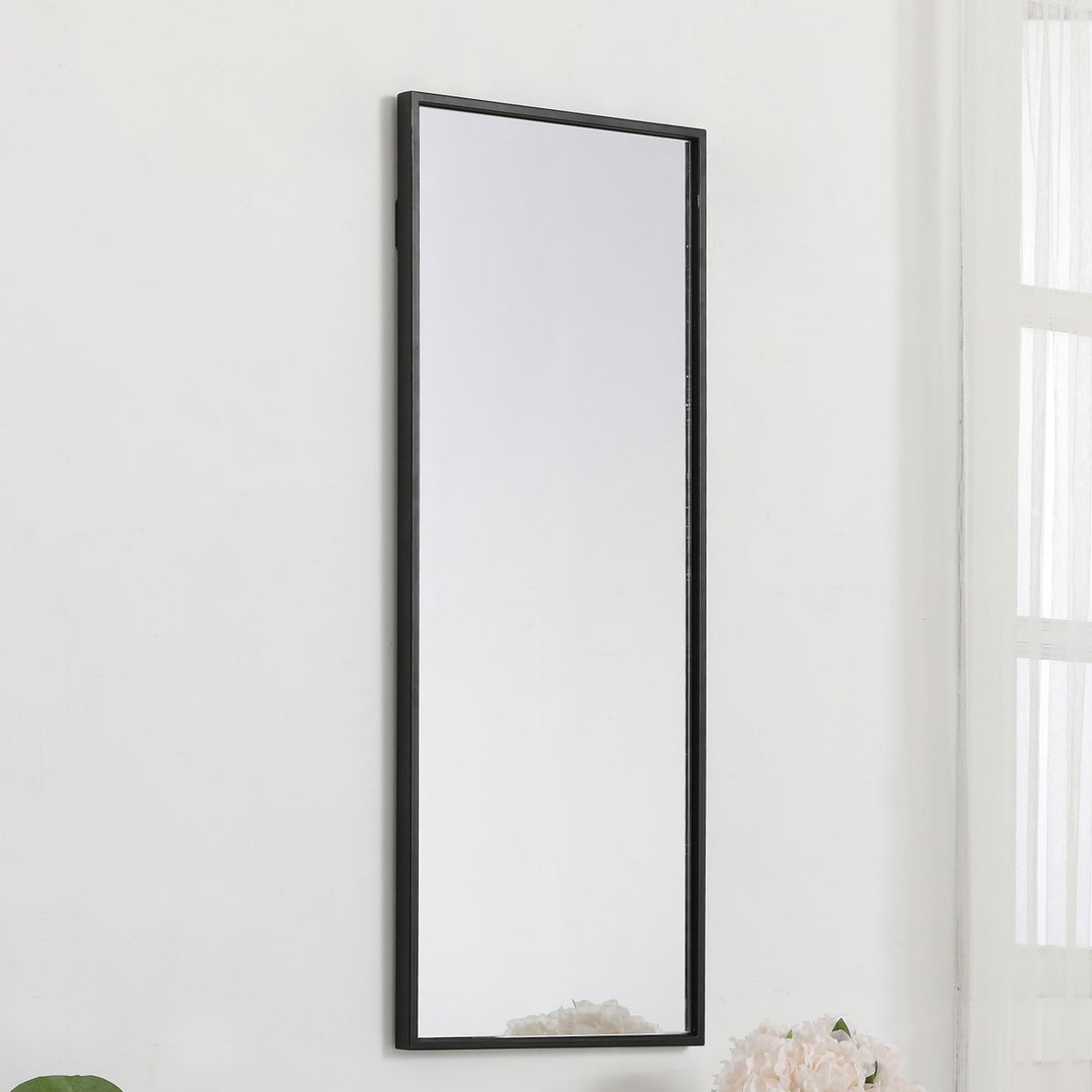 Metal Frame Rectangle Mirror 14 Inch In Black