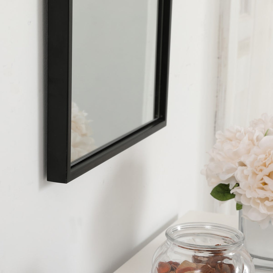 Metal Frame Rectangle Mirror 14 Inch In Black