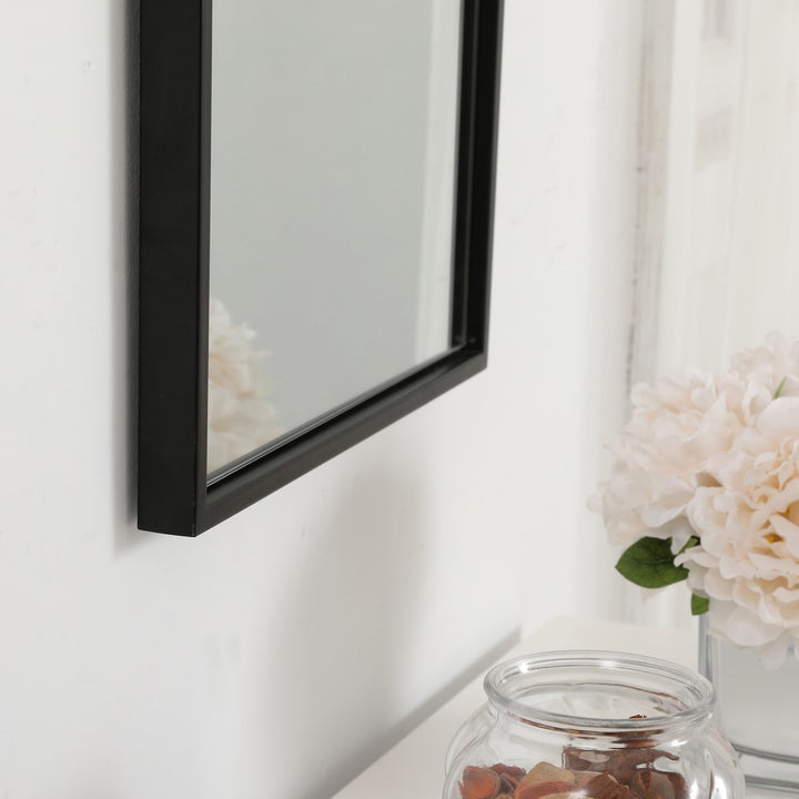 Metal Frame Rectangle Mirror 14 Inch In Black
