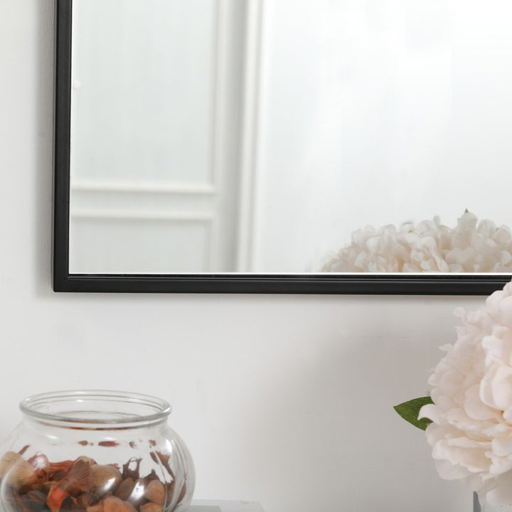 Metal Frame Rectangle Mirror 14 Inch In Black