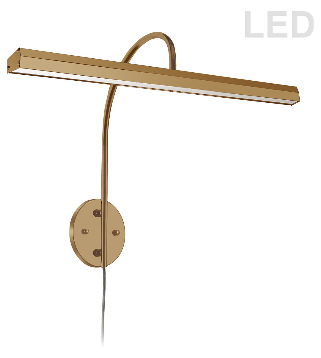 30W Picture Light Aged Brass Finish by Dainolite