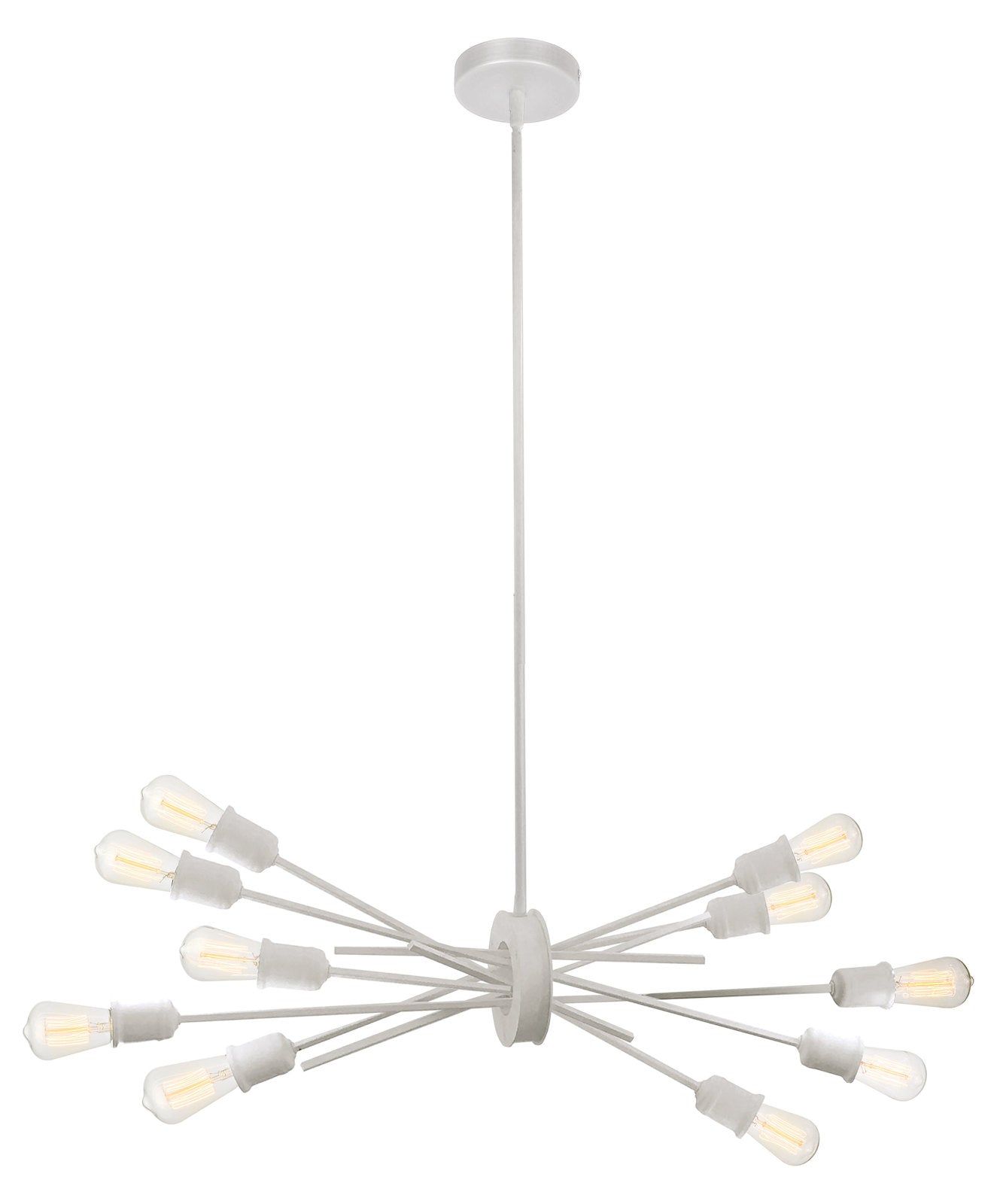 10Lt Incandescent Horizontal Pendant Matte White by Dainolite