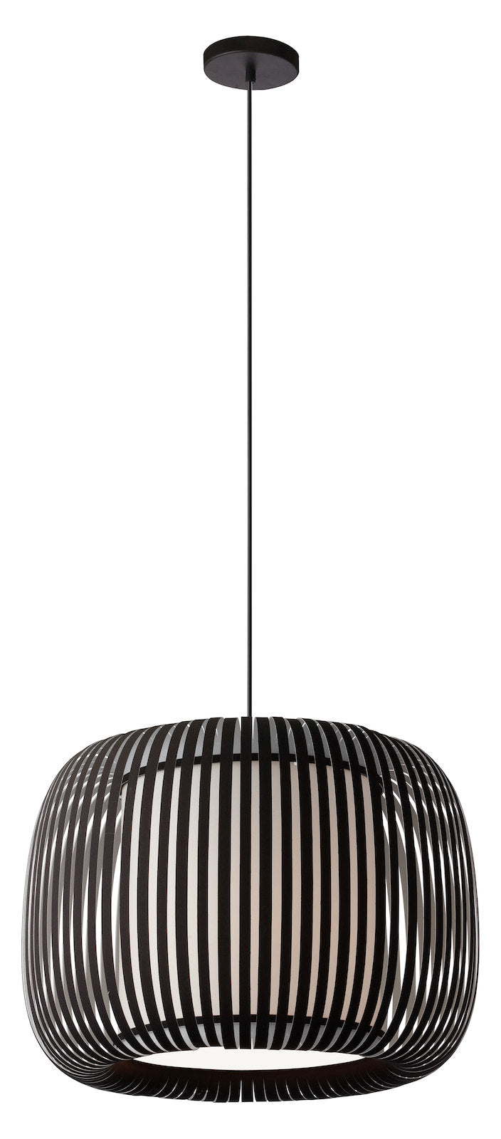 1Lt Pendant Slit Shade Jtone Black Black by Dainolite