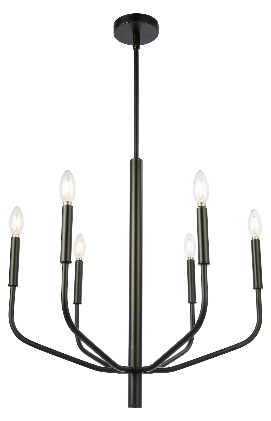 6Lt Chandelier Mb Finish by Dainolite