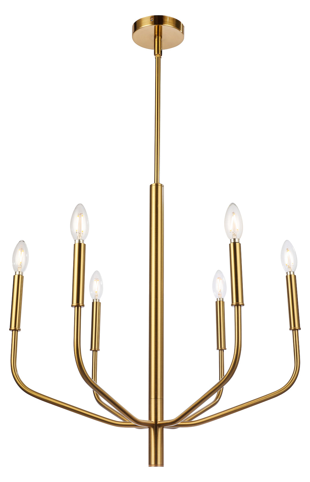 6Lt Chandelier Agb Finish by Dainolite