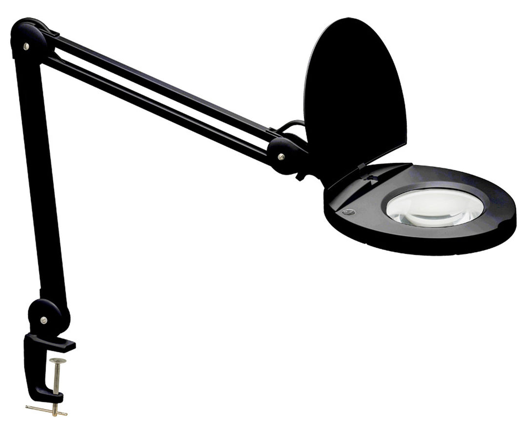 Led Magnifier Black W/ 5D Lens +A Bracket Bk by Dainolite