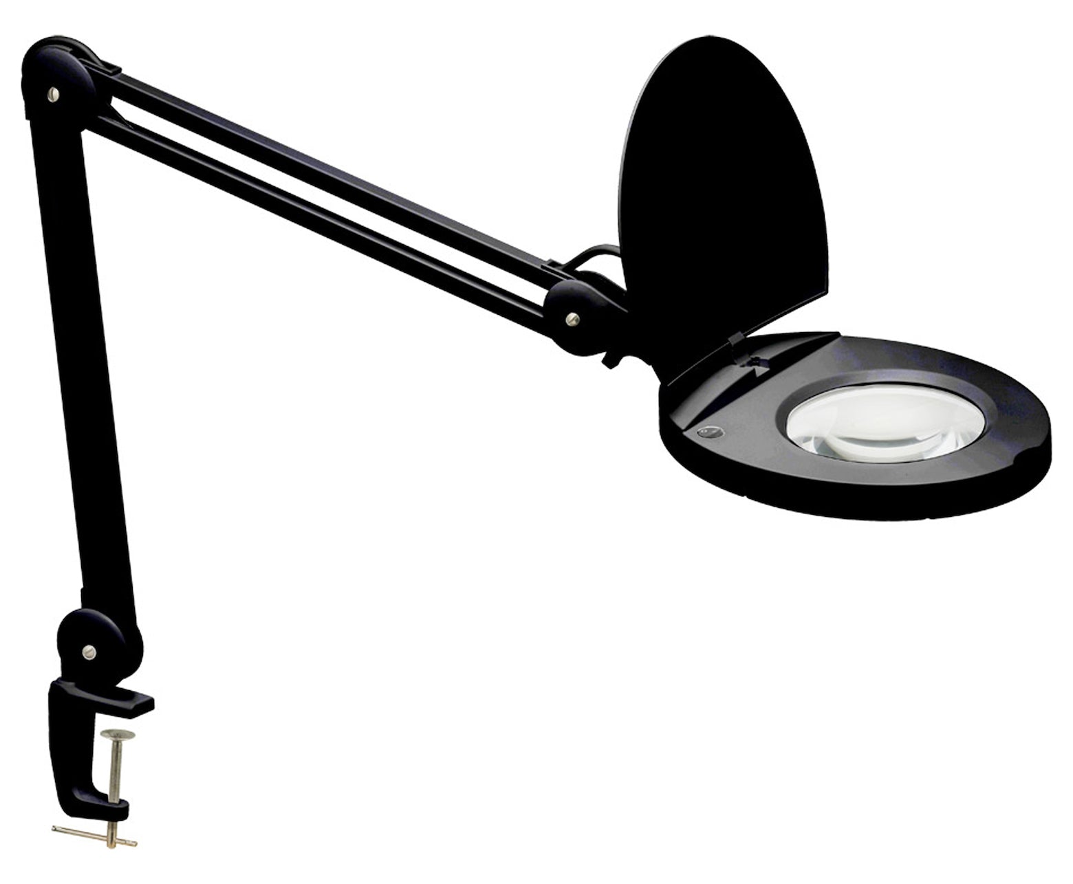 Led Magnifier Black W/ 5D Lens +A Bracket Bk by Dainolite