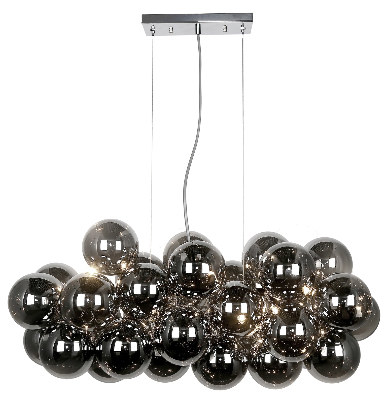 10Lt Horiz. Pendant Pc W/ Smoked Glass by Dainolite