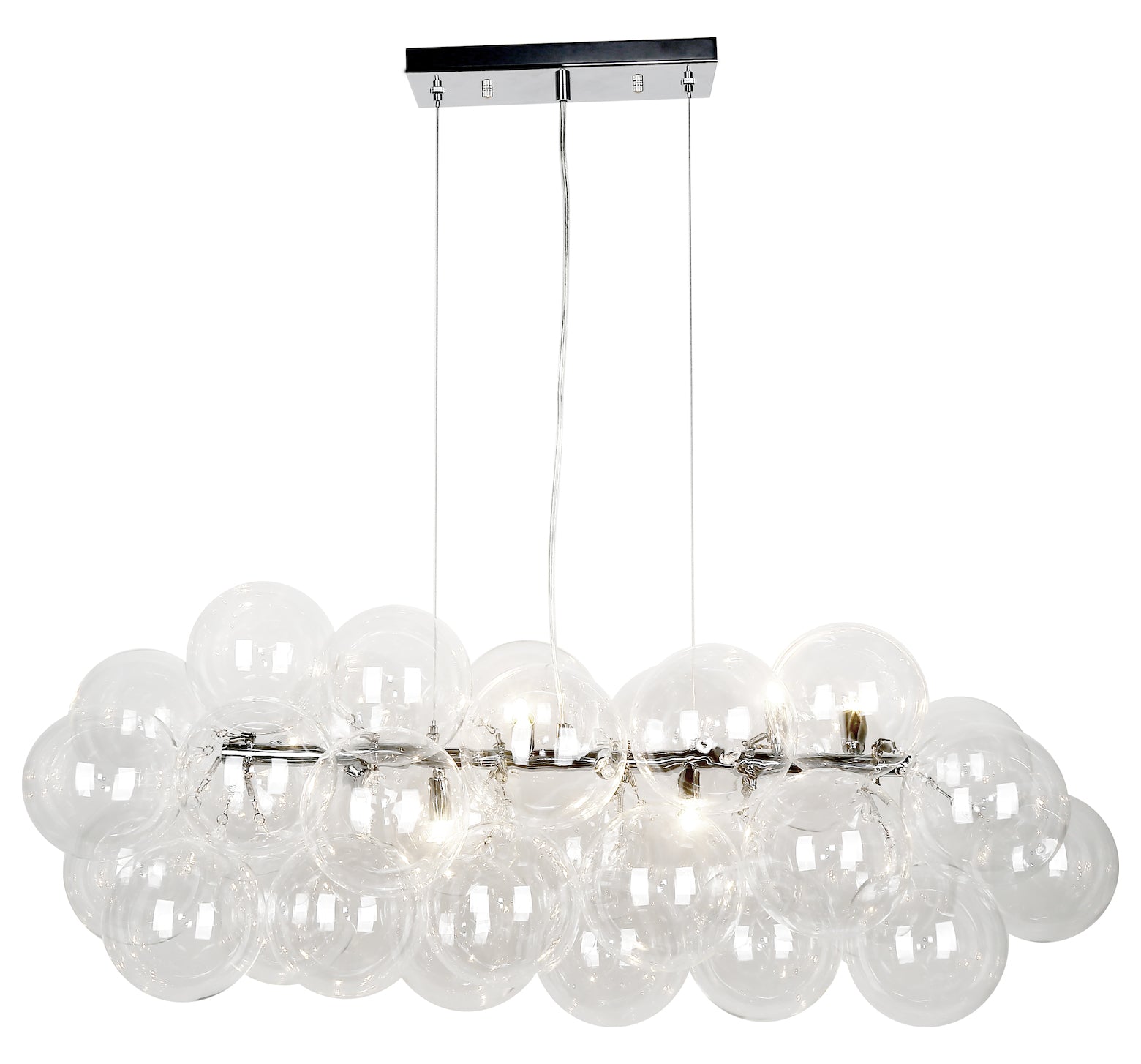 10Lt Horiz. Pendant Pc W/ Clear Glass by Dainolite
