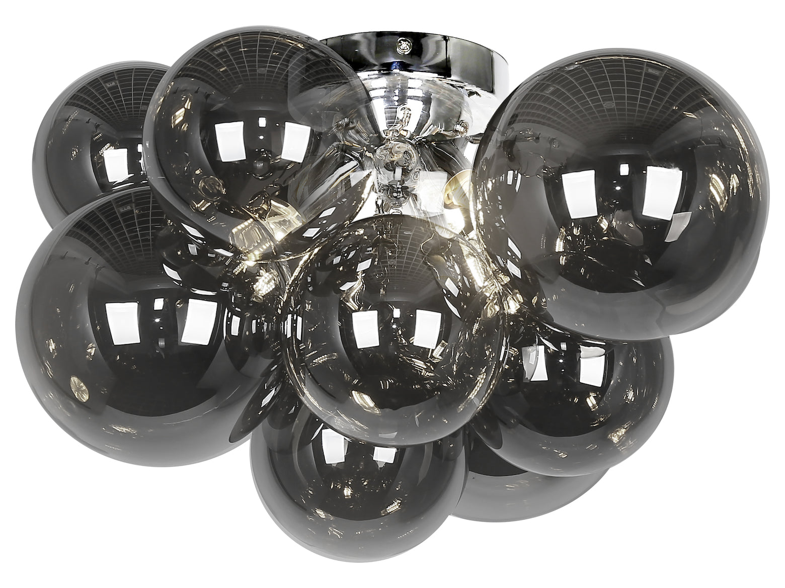 3Lt Flush Mount Pc W/ Smoked Glass by Dainolite