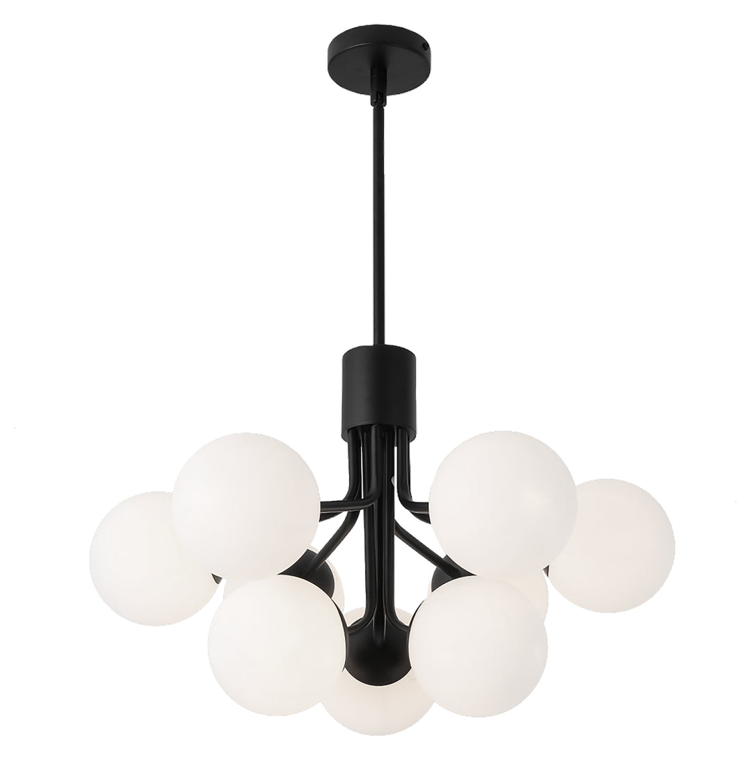 9Lt Chandelier Mb Finish W/ Opal Glass by Dainolite