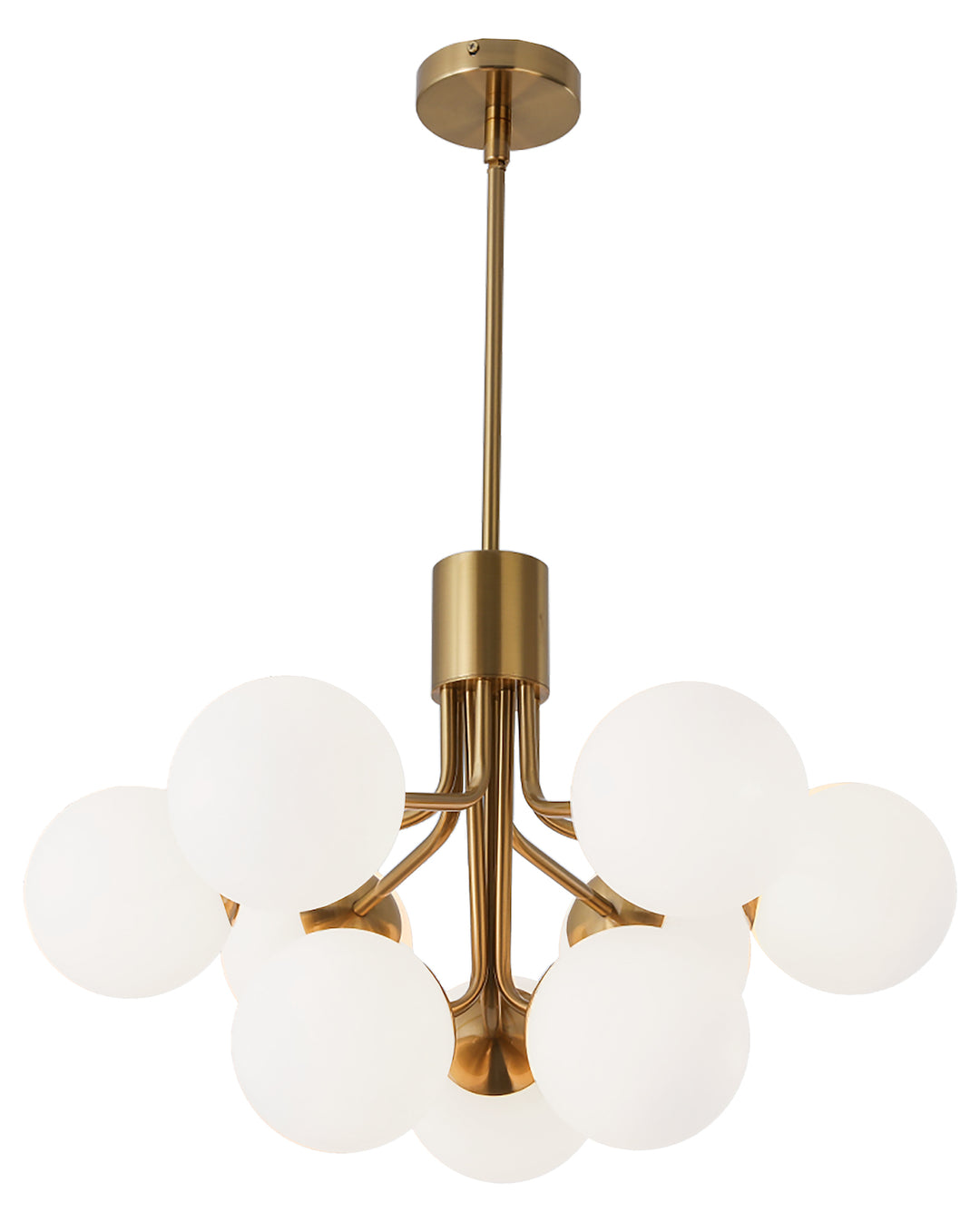 9Lt Chandelier Agb Finish W/ Opal Glass by Dainolite