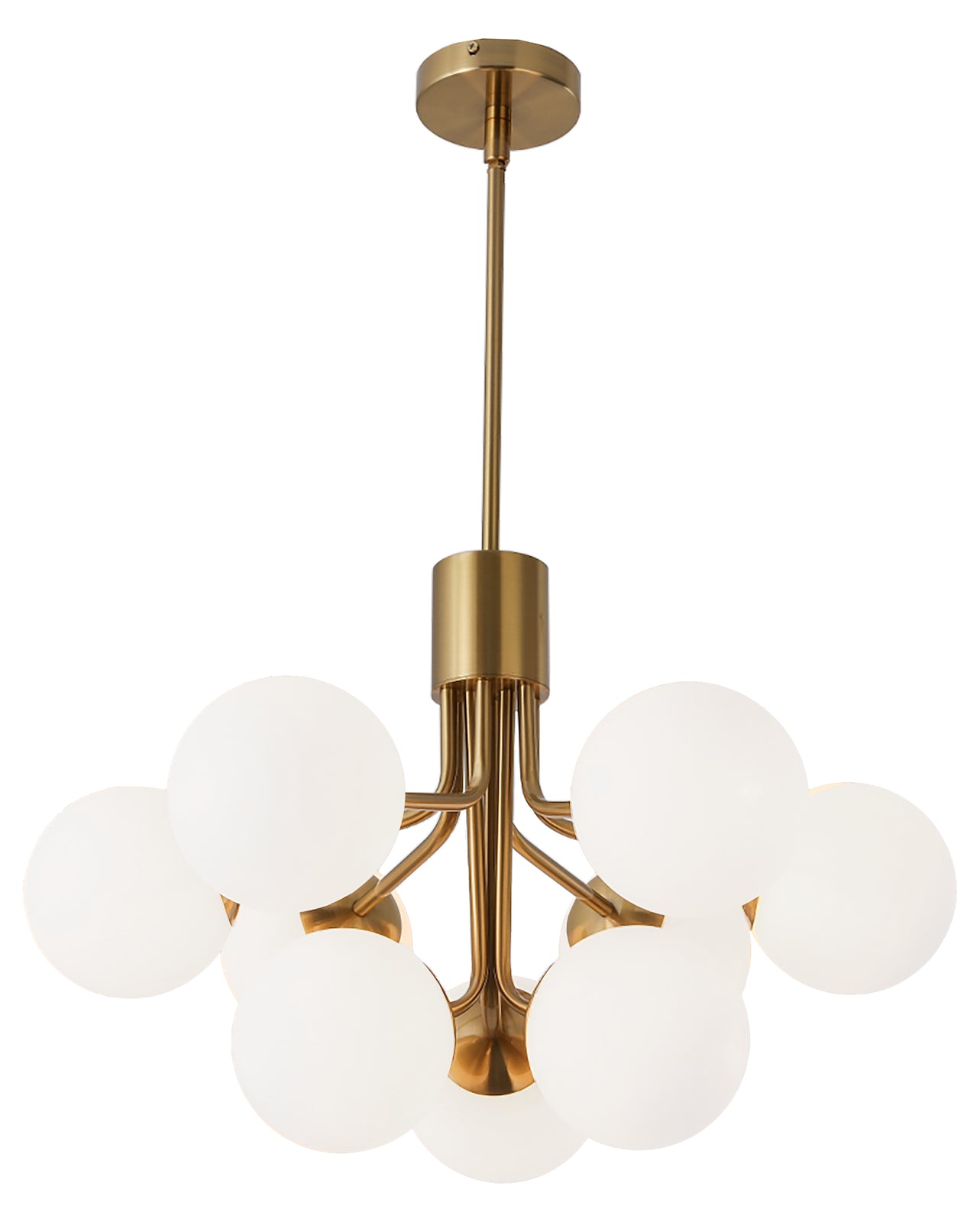 9Lt Chandelier Agb Finish W/ Opal Glass by Dainolite