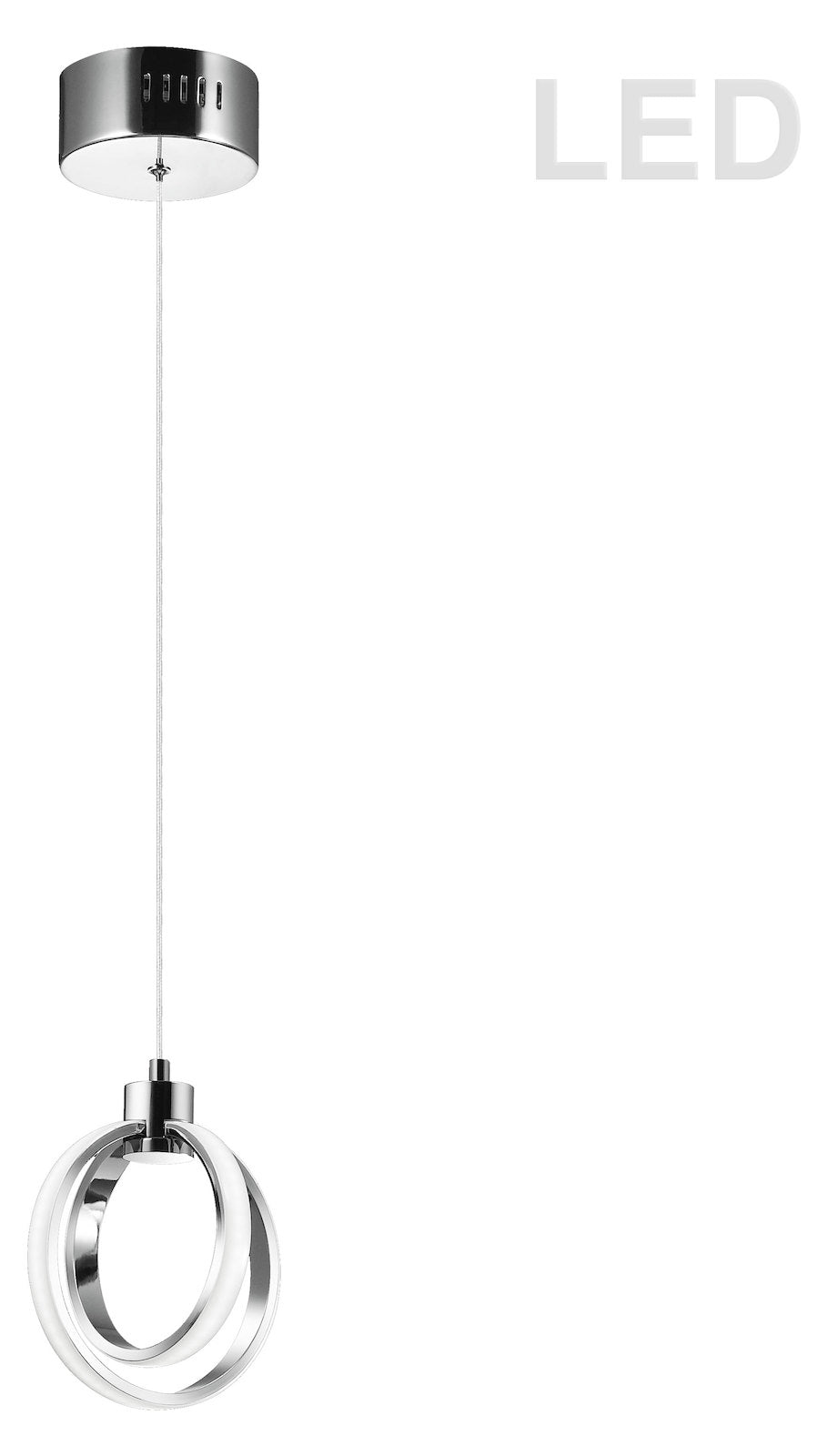 14W Pendant Polished Chrome Finish by Dainolite