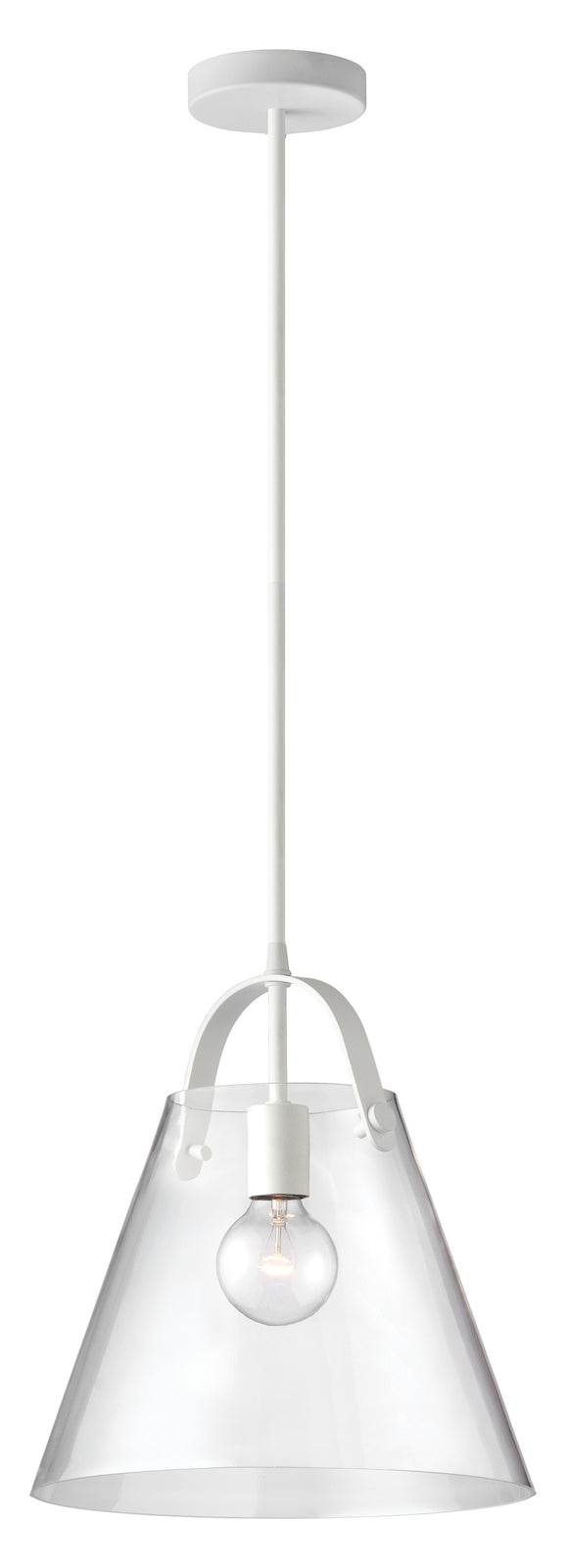 1Lt Incandescent Pendant Mw W/ Clear Glass by Dainolite
