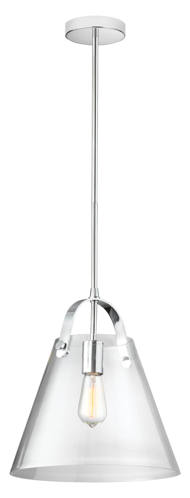 1Lt Incandescent Pendant Pc W/ Clear Glass by Dainolite