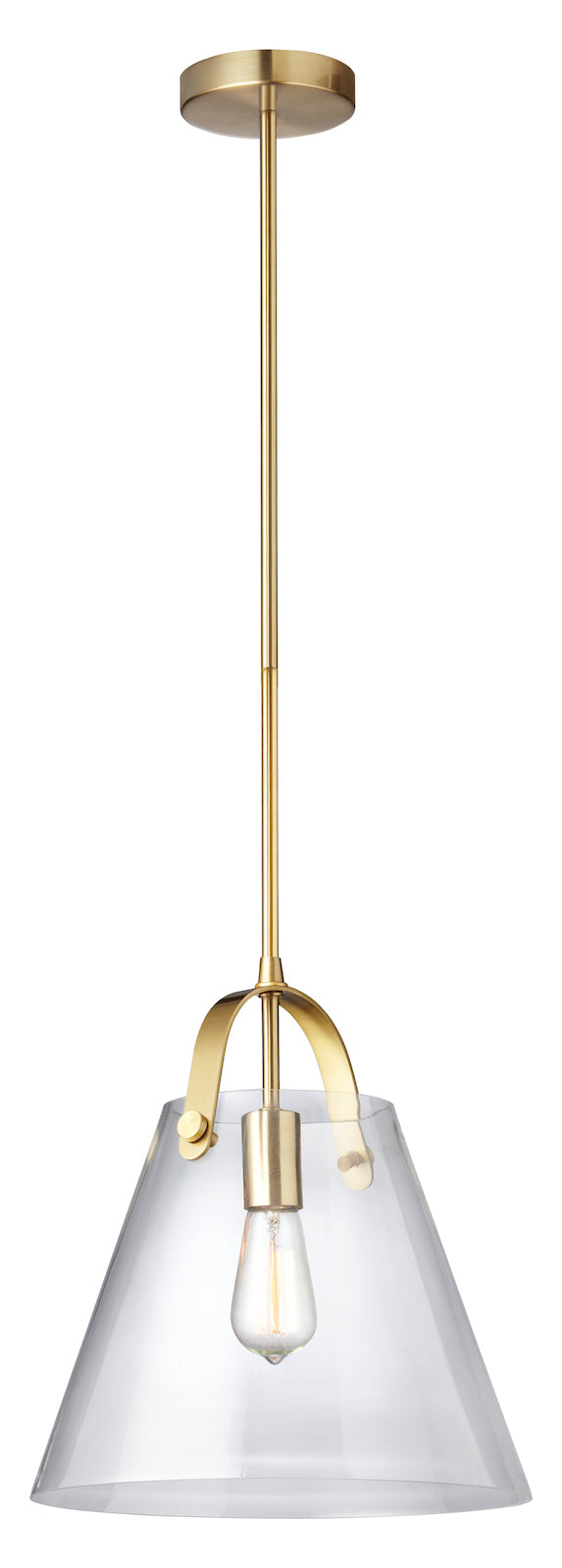 1Lt Incandescent Pendant Aged Brass by Dainolite