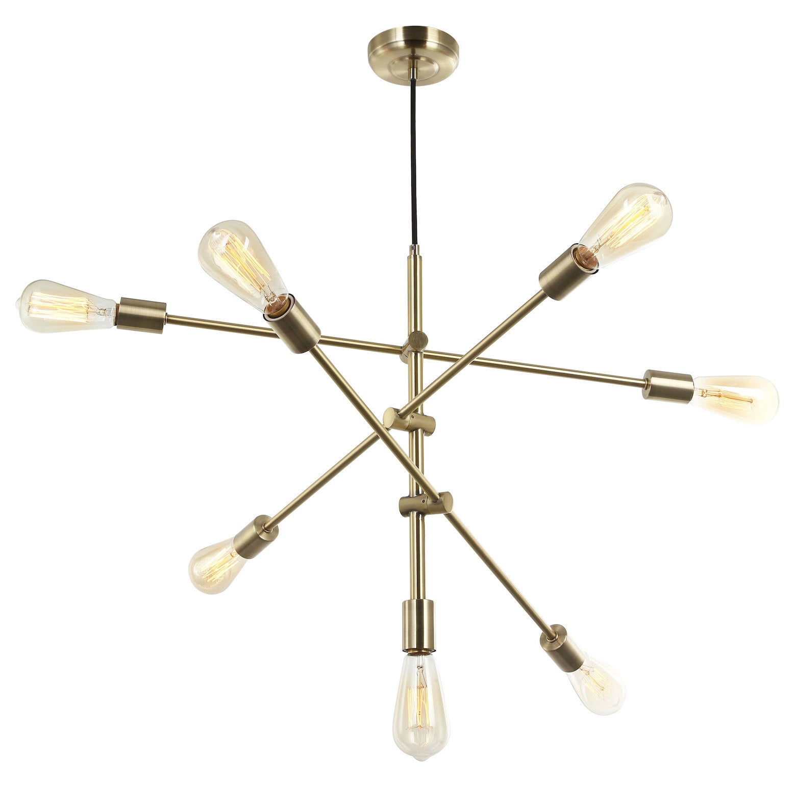 7Lt Incandescent Adjustable Pendant Aged Brass by Dainolite