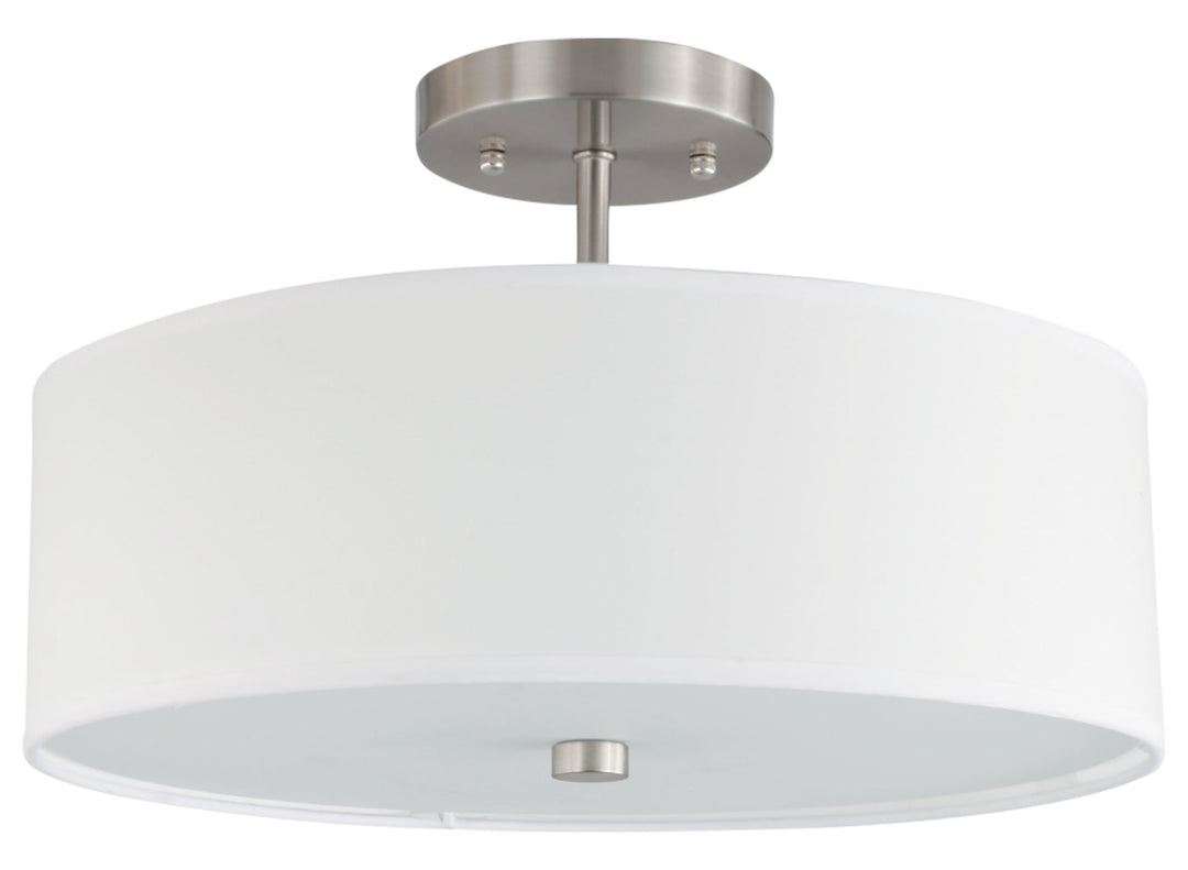3Lt Incandescent Semi-Flush Sc W/ White Shade by Dainolite