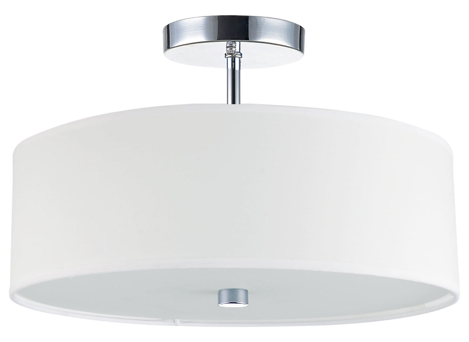 3Lt Incandescent Semi-Flush Pc W/ White Shade by Dainolite