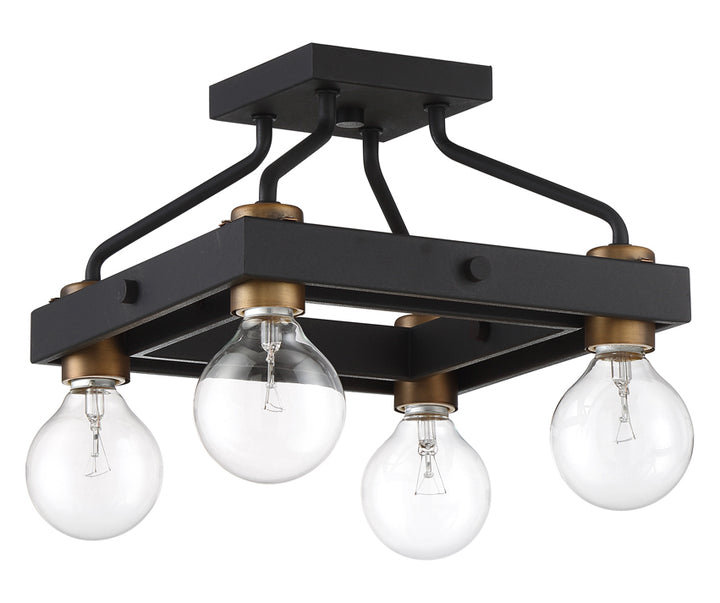4 Light Semi-Flushmount
