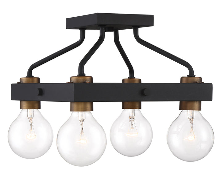 4 Light Semi-Flushmount