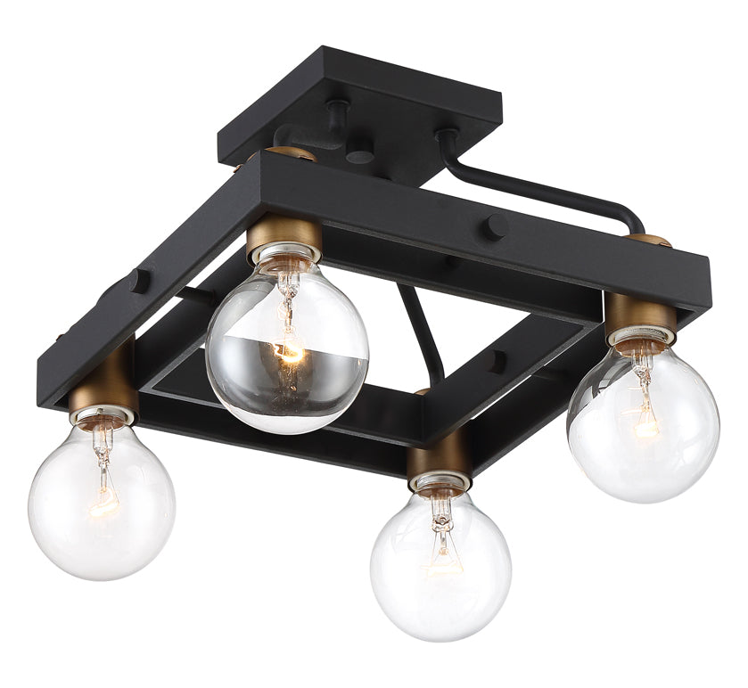 4 Light Semi-Flushmount