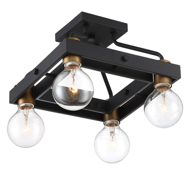 4 Light Semi-Flushmount