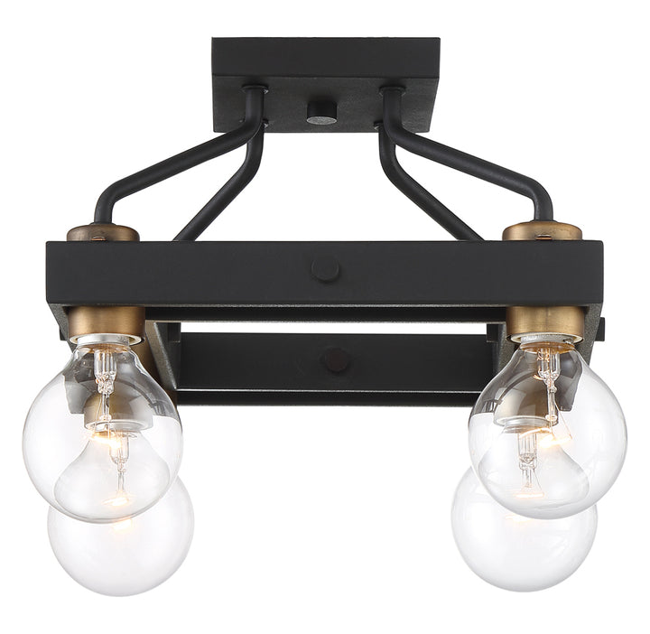 4 Light Semi-Flushmount