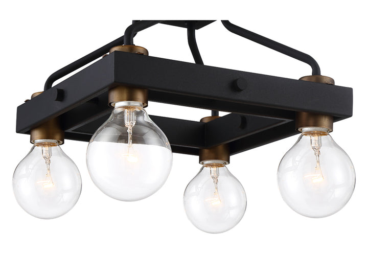 4 Light Semi-Flushmount