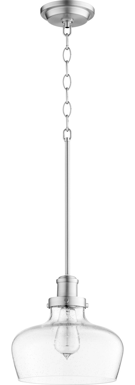 10in Clr Seeded Pendant - Stn by Quorum