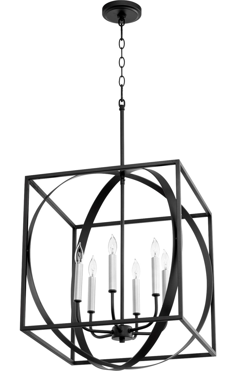 6Lt Cube/Sphere Pendant - Nr