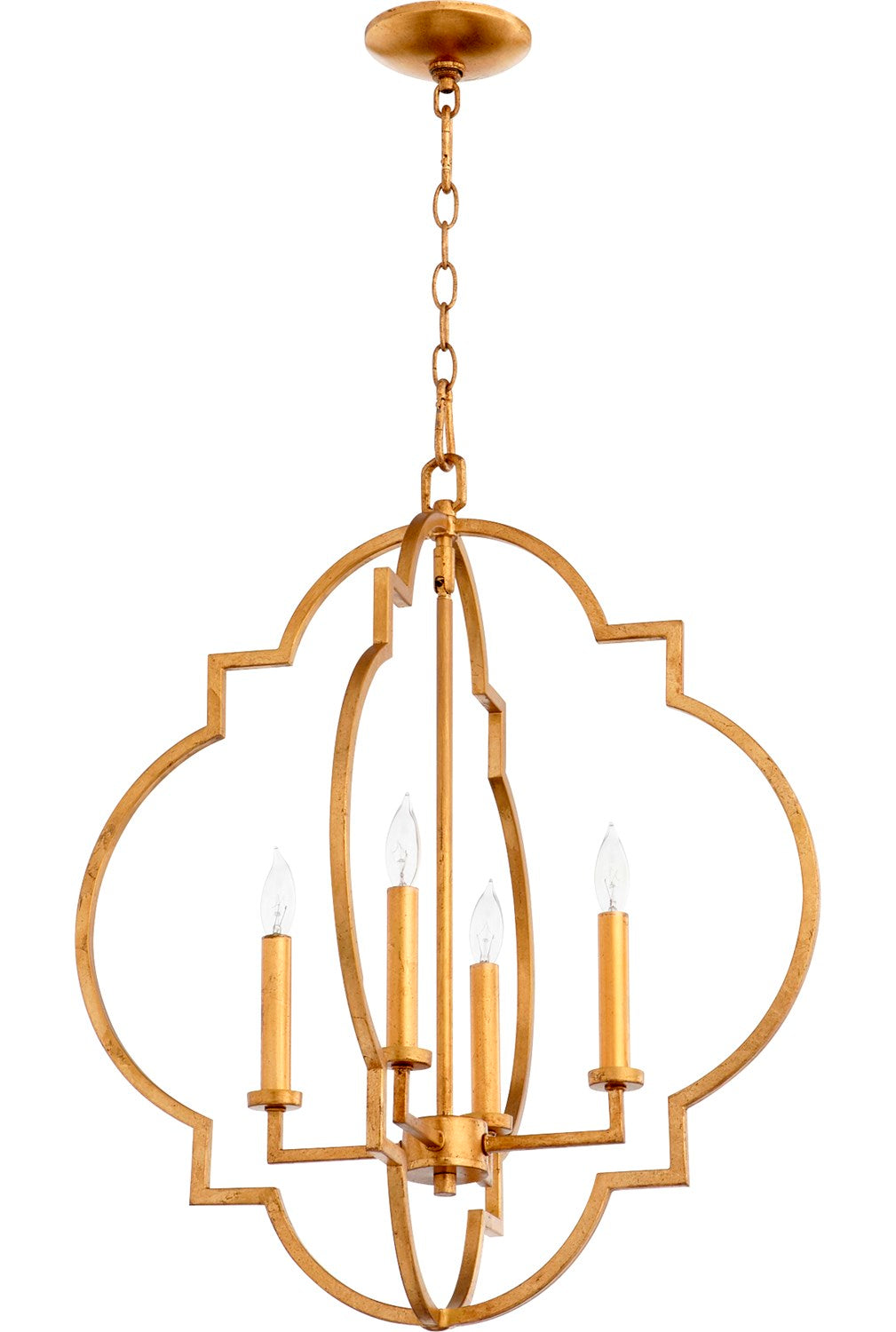 21in 4Lt Pendant - Gl by Quorum