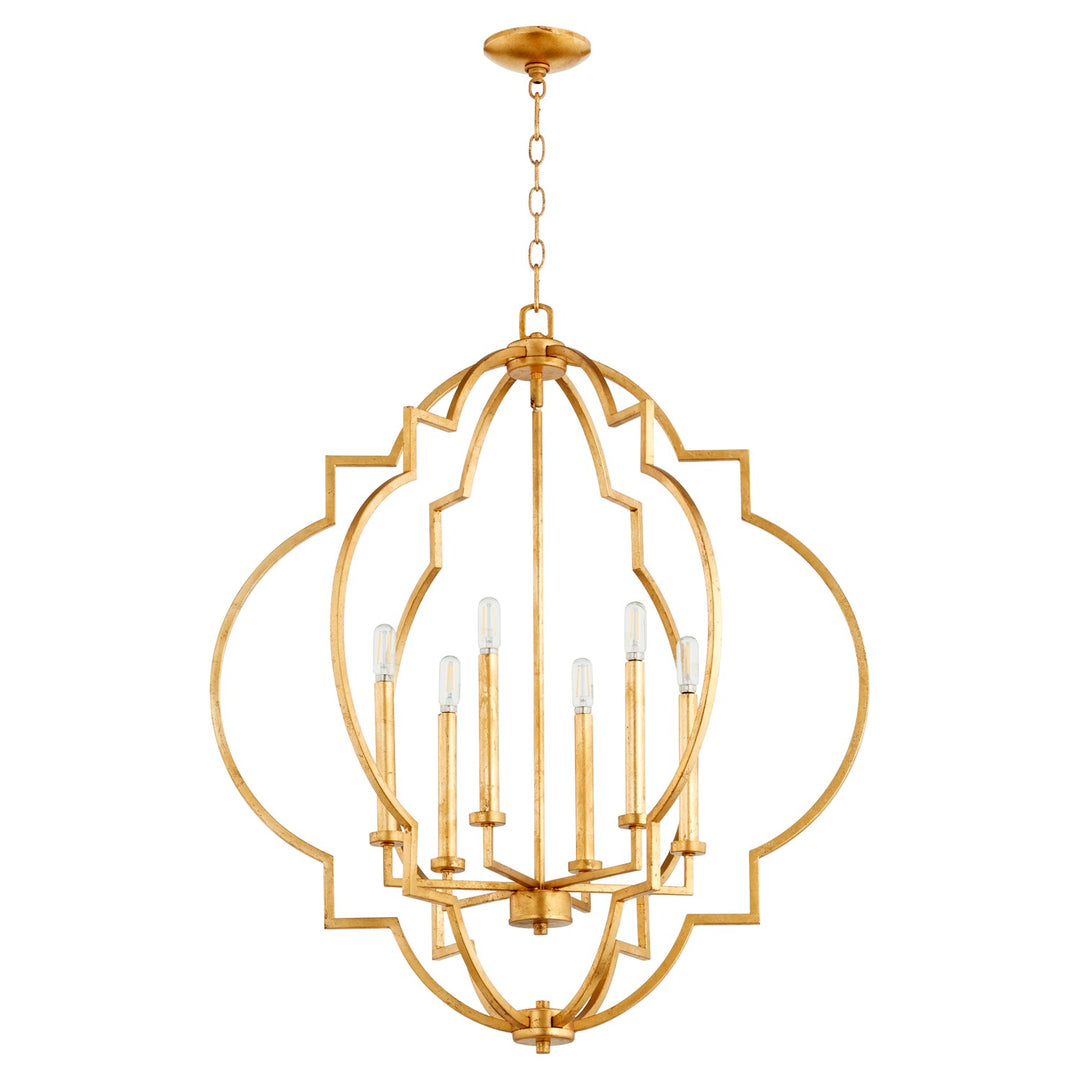 30in 6Lt Pendant - Gl by Quorum