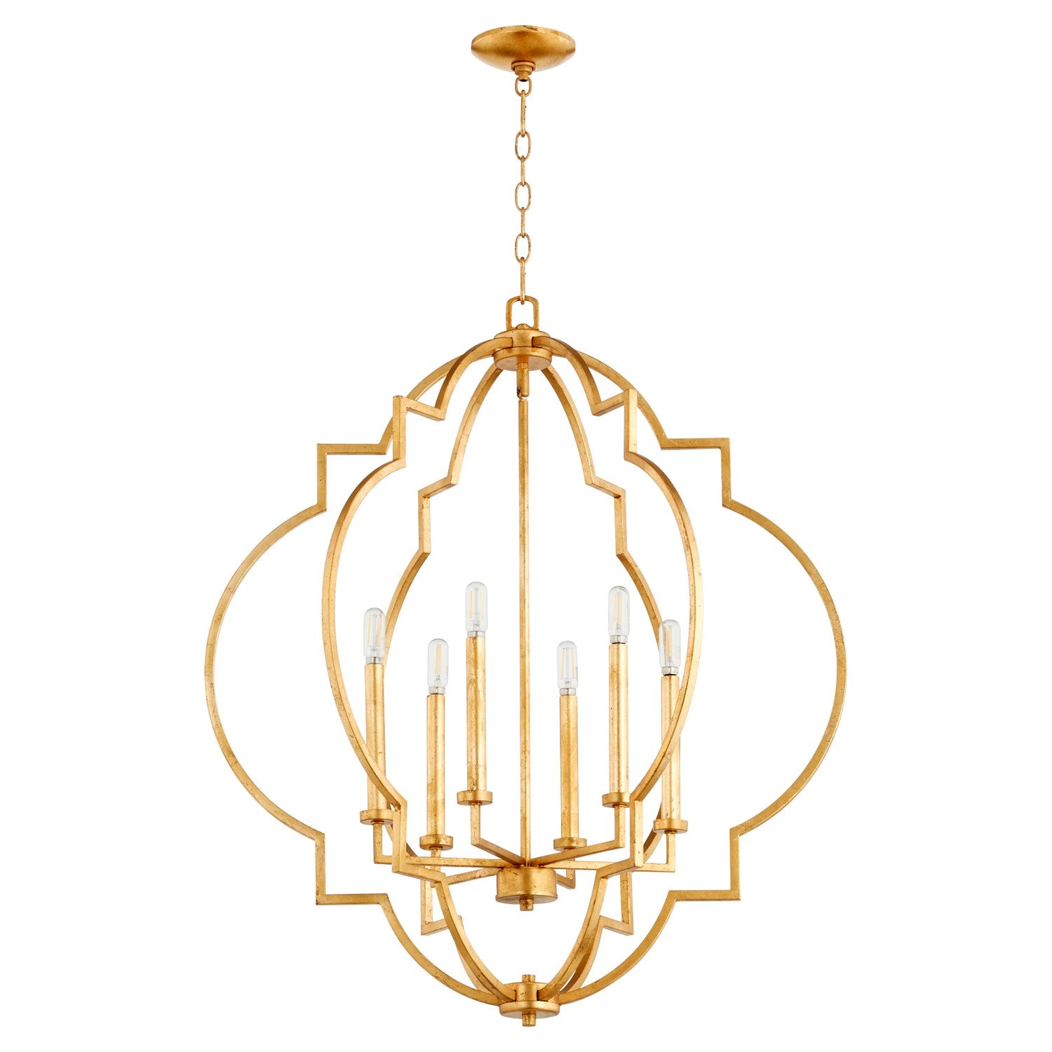 30in 6Lt Pendant - Gl by Quorum