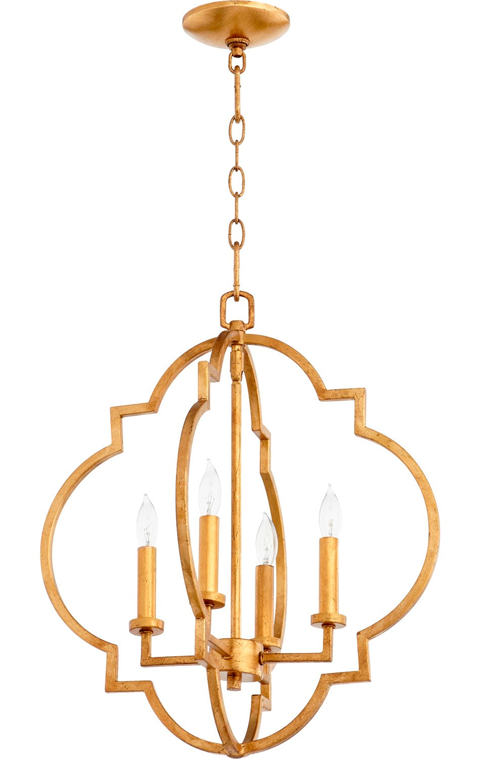 18in 4Lt Pendant - Gl by Quorum