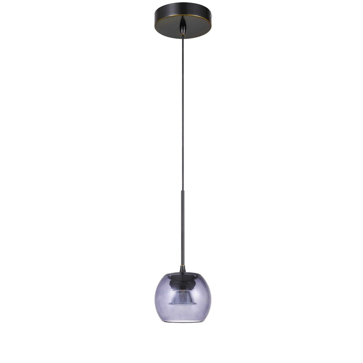 10in Height Led Glass Pendant In Dark Bronze by CAL Lighting