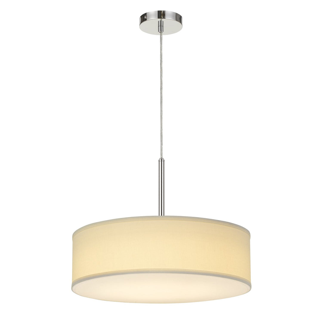 Led 18W Dimmable Pendant With Diffuser And Hardback Fabric Shade
