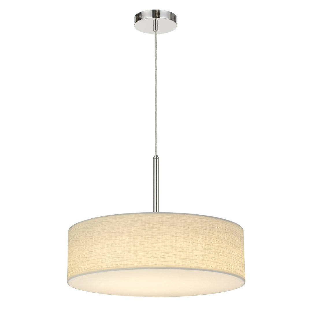 Led 18W Dimmable Pendant With Diffuser And Hardback Fabric Shade