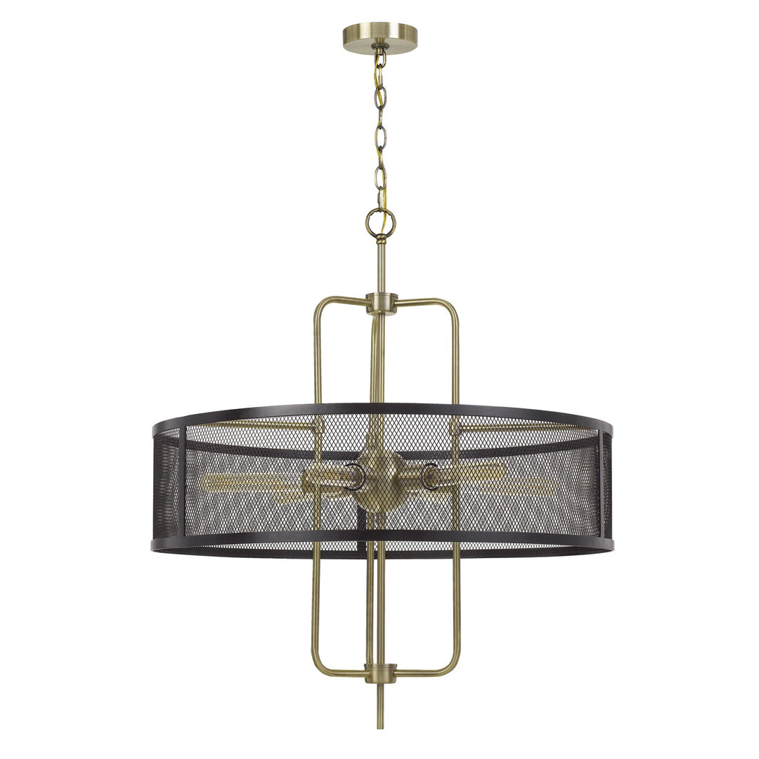 60W X 6  Metal Chandelier With Mesh Shade (Edison Bulbs Are Not Included) by CAL Lighting