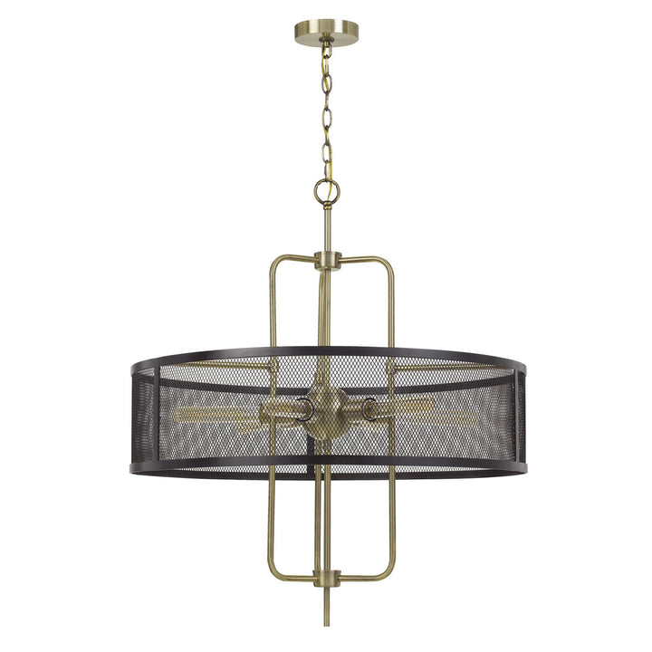 60W X 6  Metal Chandelier With Mesh Shade (Edison Bulbs Are Not Included) by CAL Lighting