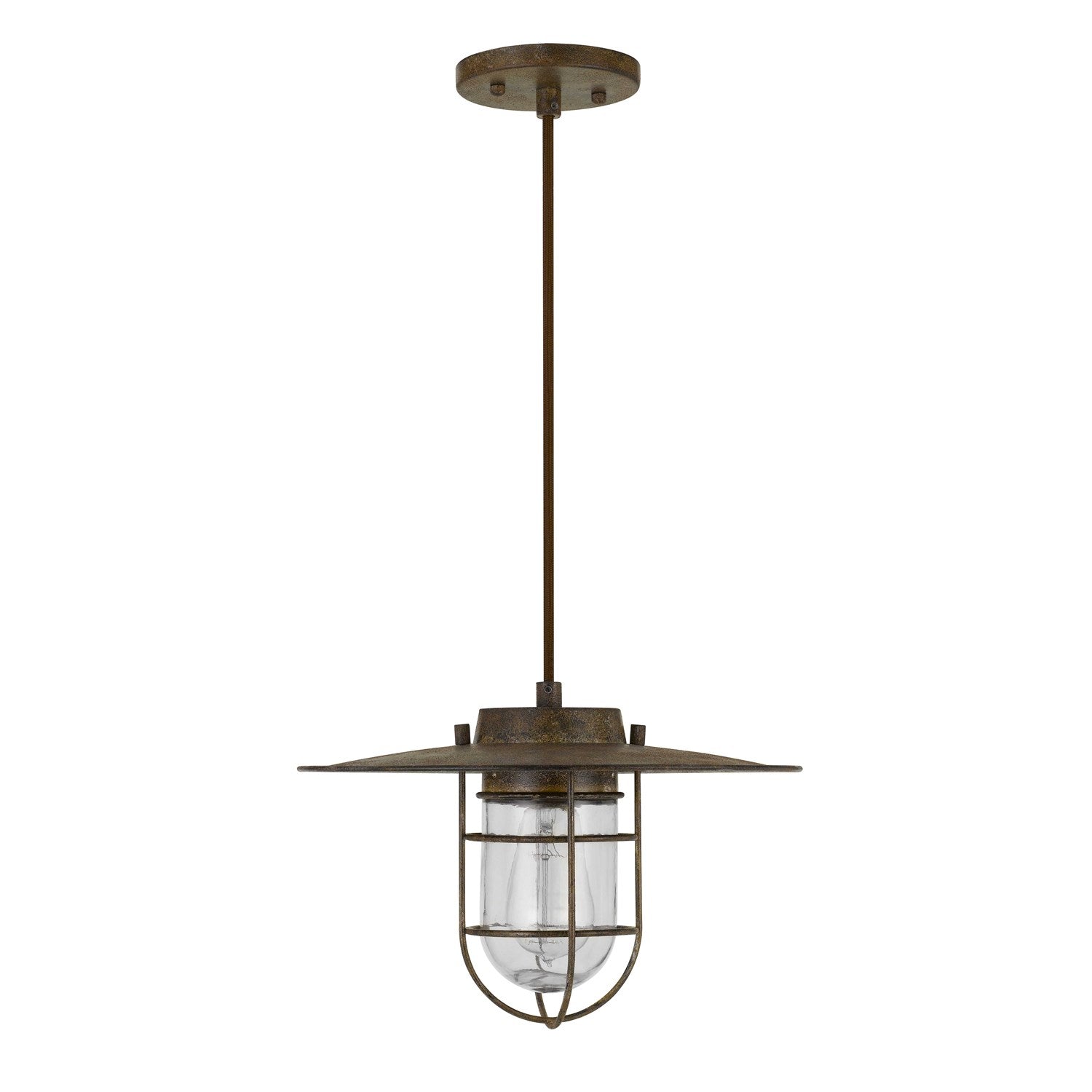 8.5in Height Metal Pendant In Rust Finish by CAL Lighting