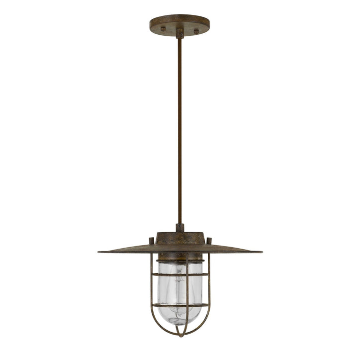 8.5in Height Metal Pendant In Rust Finish by CAL Lighting