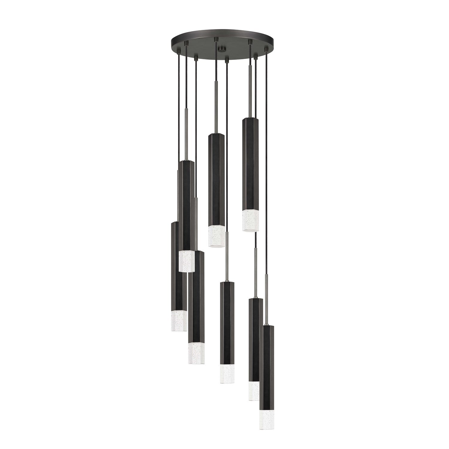 24in Height Aluminum Cast Pendant In Gun Metal Finish by CAL Lighting