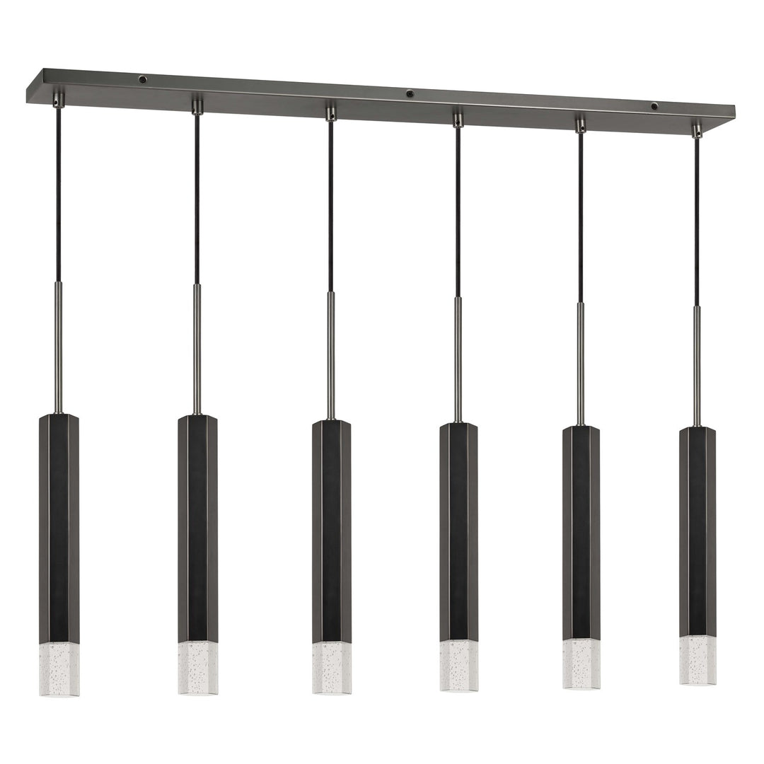 24in Height Aluminum Cast Pendant In Gun Metal Finish by CAL Lighting