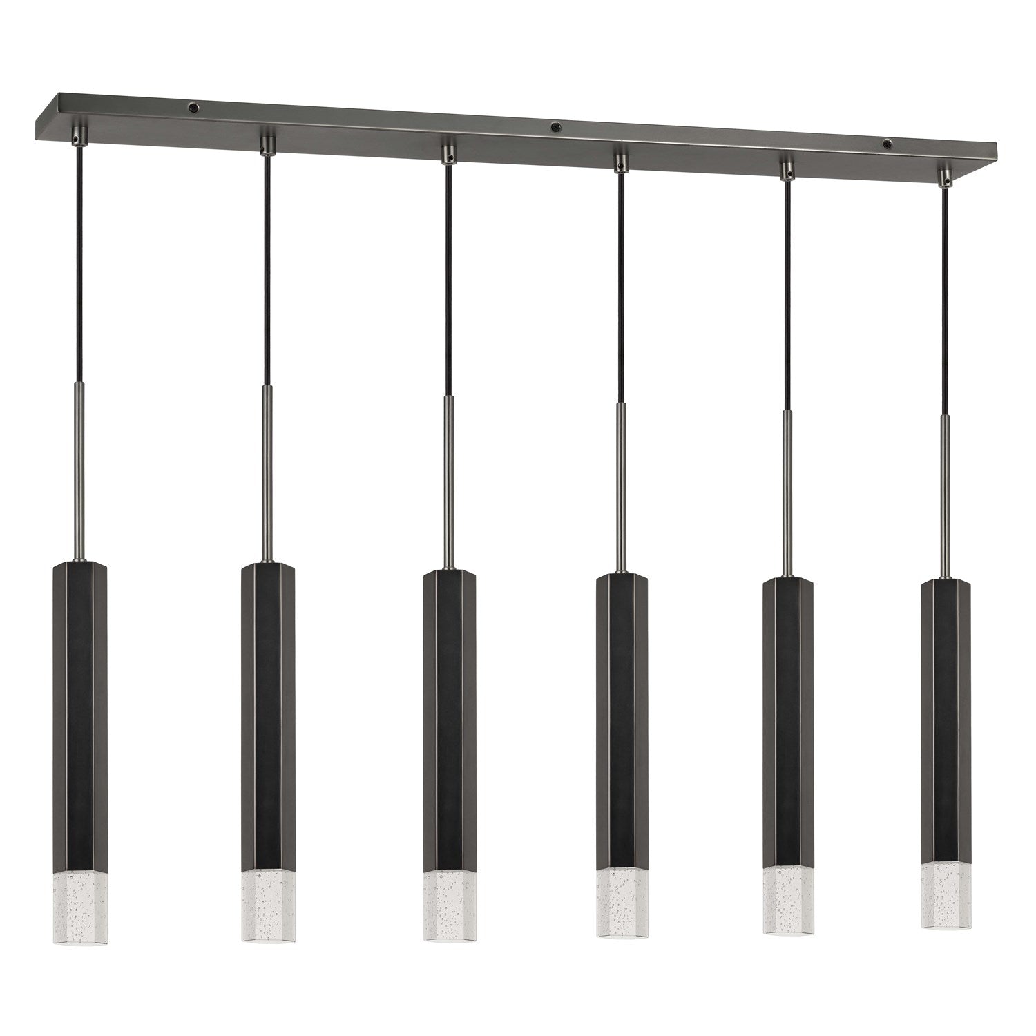 24in Height Aluminum Cast Pendant In Gun Metal Finish by CAL Lighting
