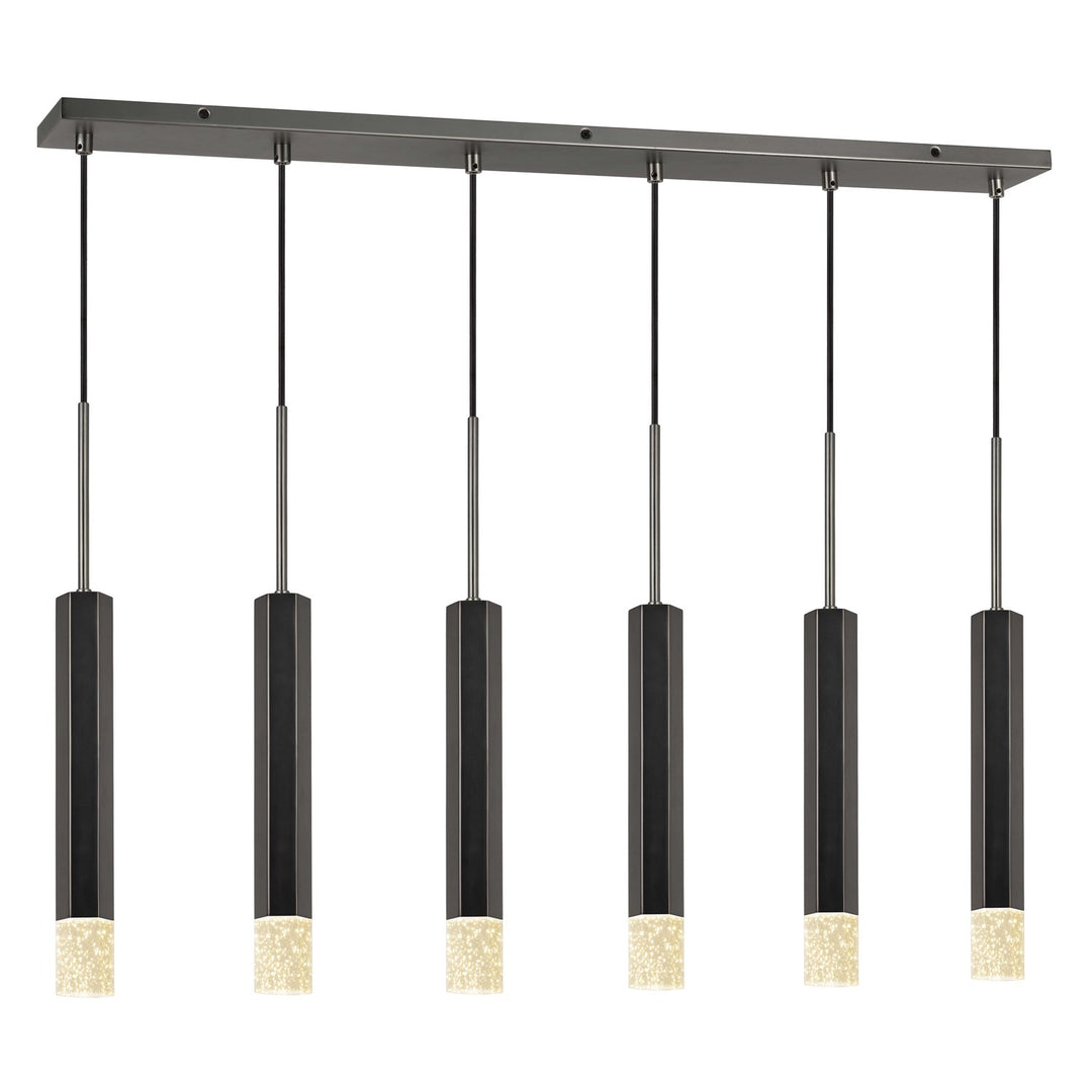 24in Height Aluminum Cast Pendant In Gun Metal Finish