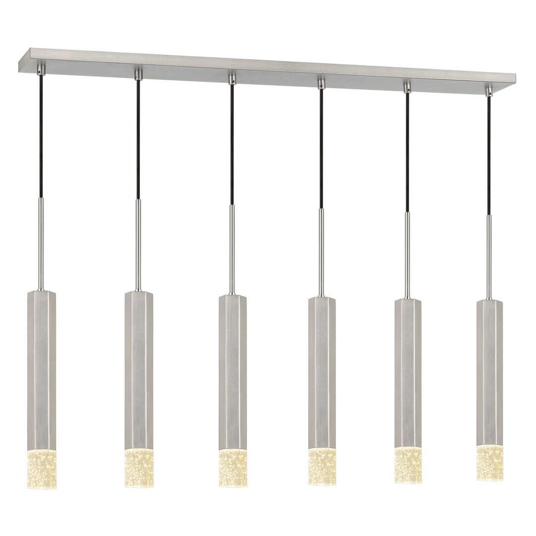 24in Height Aluminum Cast Pendant In Gun Metal Finish