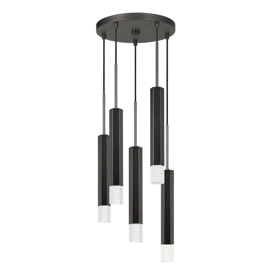 24in Height Aluminum Cast Pendant In Gun Metal Finish by CAL Lighting
